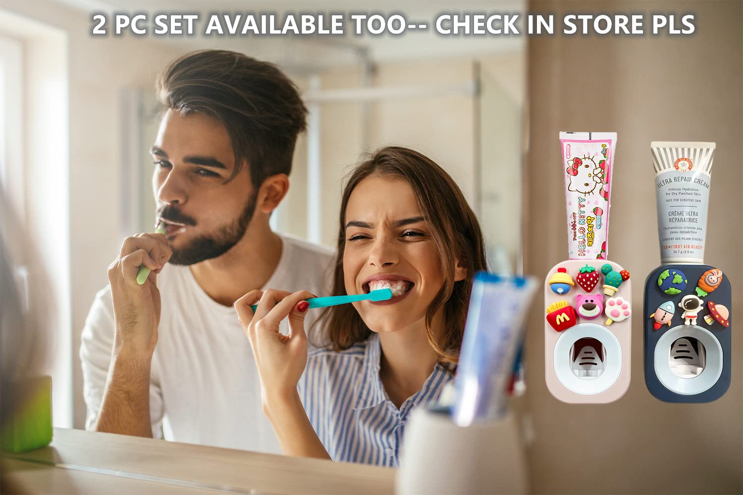 Automatic Toothpaste Dispenser Wall Mounted For Bathroom,Toothpaste Squeezer For Kids & Family Shower By Mr. Thumbs (1Pc,Astrona